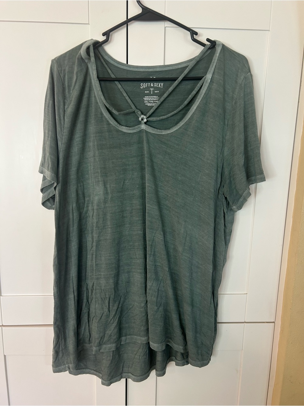 American Eagle Outfitters Soft & Sexy Short Sleeve Tee in Sage Green